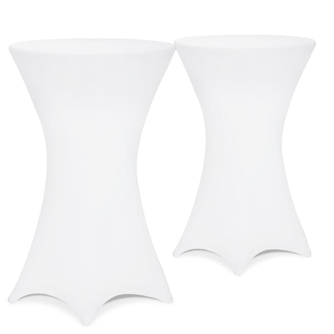 Detex 2x Tafelrok Statafel - Ø 60-65cm 30°C Wasbaar - Wit