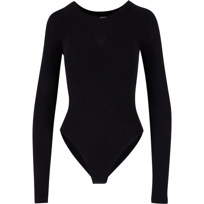 Urban Classics - Stretch Jersey Longsleeve Bodysuit - 5XL - Zwart
