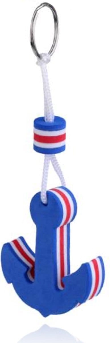 Nautische Stijl Sleutelhanger - Blijft Drijven - Blauw - Anker