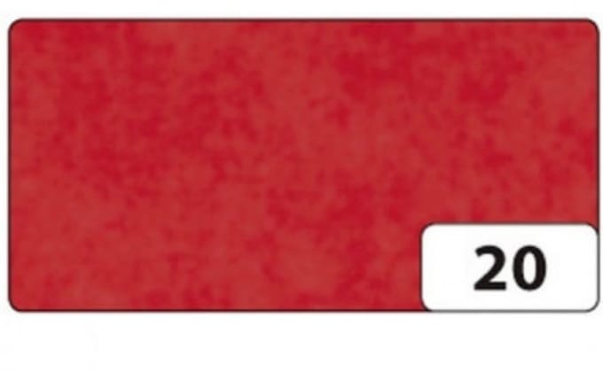 Folia vliegerpapier creatief papier 20 rollen 70x100 cm rood decoratie.