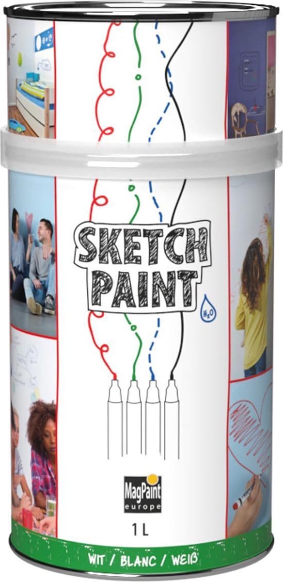 MagPaint | Sketchpaint | Whiteboardverf Wit-Glans | 1L (6m²)