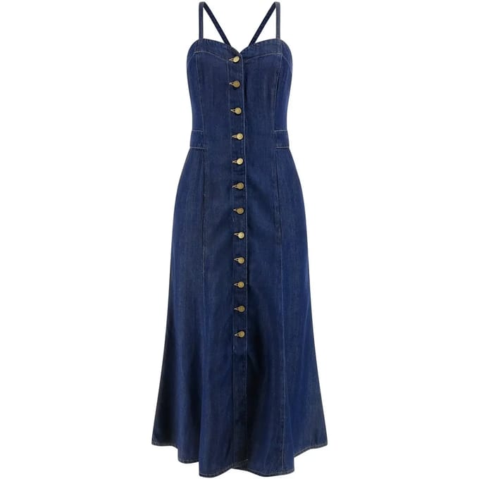 GUESS Edna Dress Bodeguita Dark Taglia: M | Abiti Midi Outlet | Donna