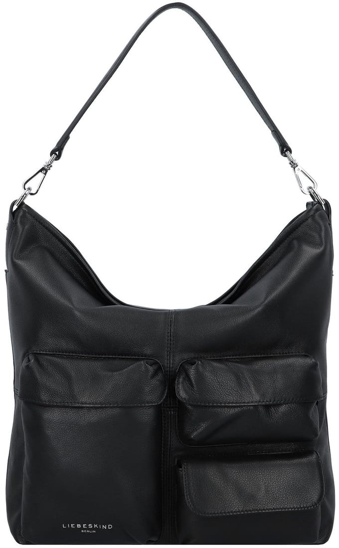 LIEBESKIND BERLIN Schoudertas LK 204 Archive 3D Leather Hobo Black Zwart
