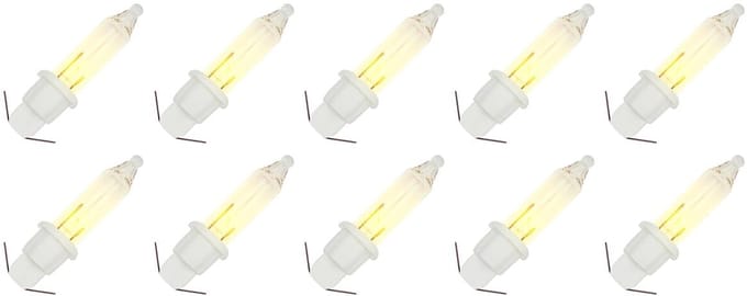 OE Lightning Reserve Kerstlampjes - 10 stuks - Witte Insteek Fitting - 2.5V/0.425W - Warm Wit Licht