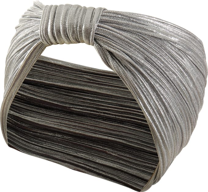 Emilie collection - haarband satijn - knoop - zilver
