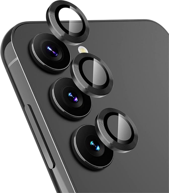 Solidenz Camera Lens Protector - Geschikt voor Samsung Galaxy S24 Plus - Zwart
