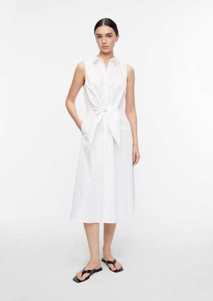 Mouwloze Katoenen Popeline Hemdress Dames COMMA