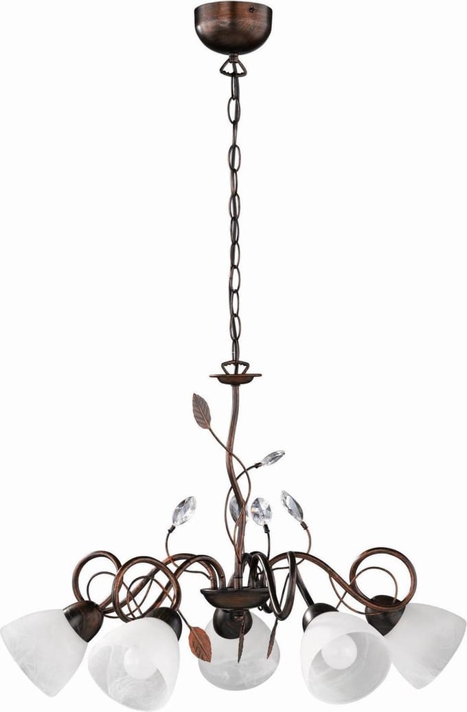 TRIO - Kroonluchter Traditio Bruin Ø 70 cm