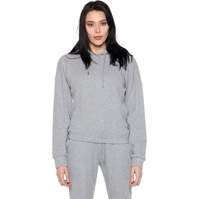 Capuchon sweaters Leone 1947 Woman Rib Hoody Pearl