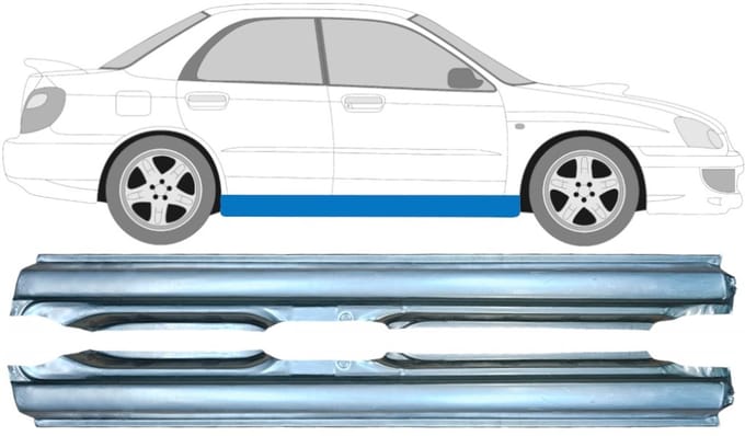 Volledige dorpel voor Subaru Impreza GD GG 2000-2007 / Links + Rechts / Set