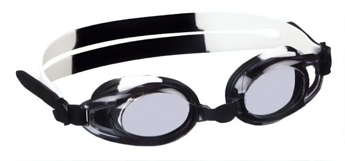 BECO Zwembril Barcelona - Polycarbonaat - Unisex - Zwart/wit