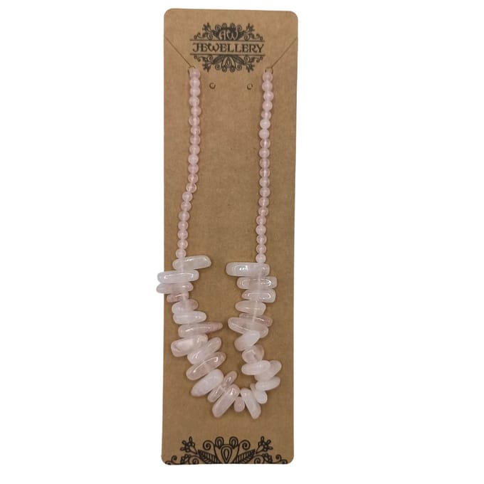 Longstone Edelsteen Ketting - Rozenkwarts