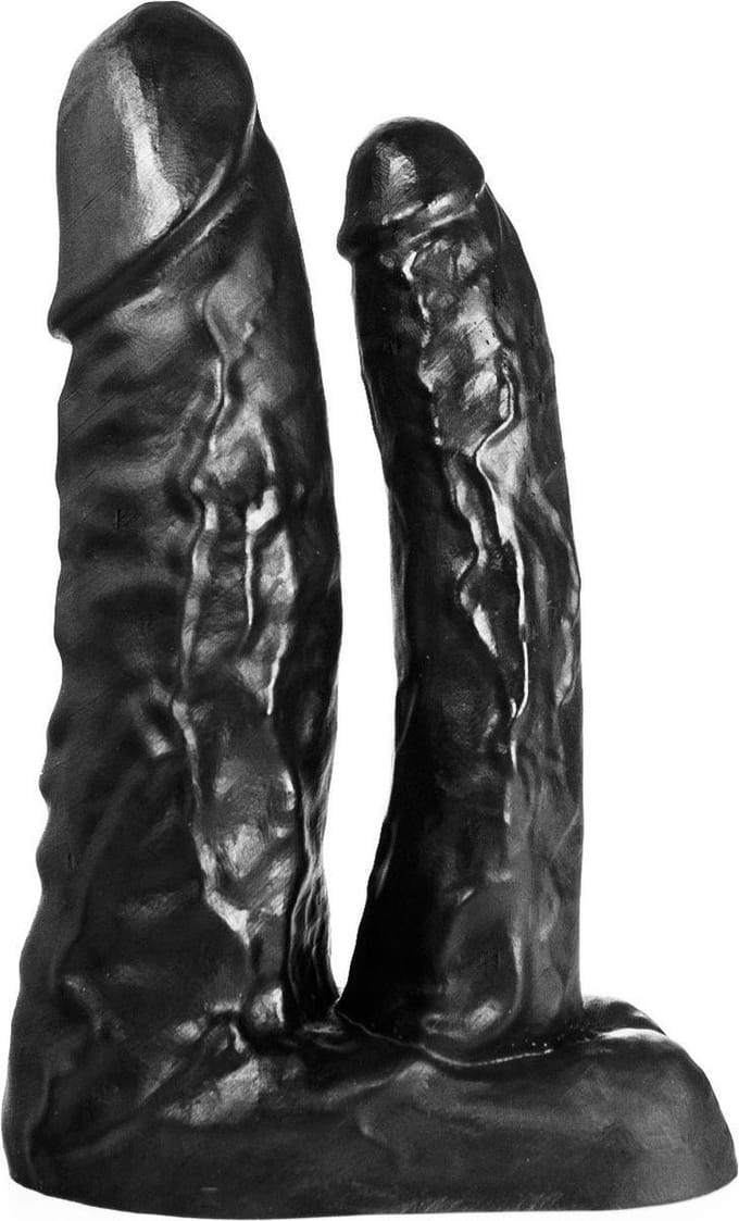 515 line - Dubbele Dildo - Lengtes 18 en 13 cm - Zwart