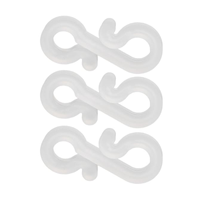 150 Stuks S-vormige Haken Stevig Duurzaam Plastic Dubbele Uiteinden Multifunctionele Kerstverlichting Clips voor Feest wit