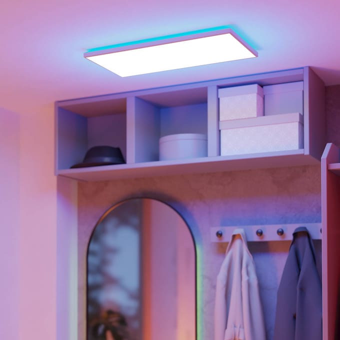 EGLO ROVITO-Z PLAFOND 570X300 RGB/CCT 21W 3000LM IP44 WIT