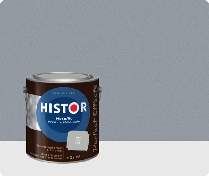 Histor Perfect Effects Muurverf Metallic 2,5 liter - Beton