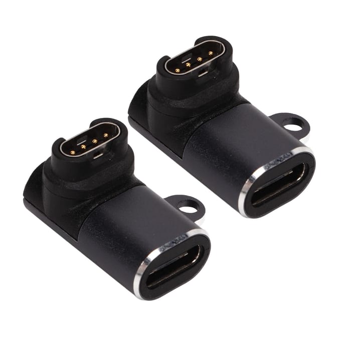 2 stuks Voor Garmin naar Type C Vrouwelijke Adapter Professionele Mini USB C Adapter voor Garmin Smartwatch black