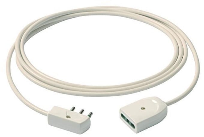 Verlengkabel 5 meter met platte stekker, 3G1, Veiligheidsstopcontact