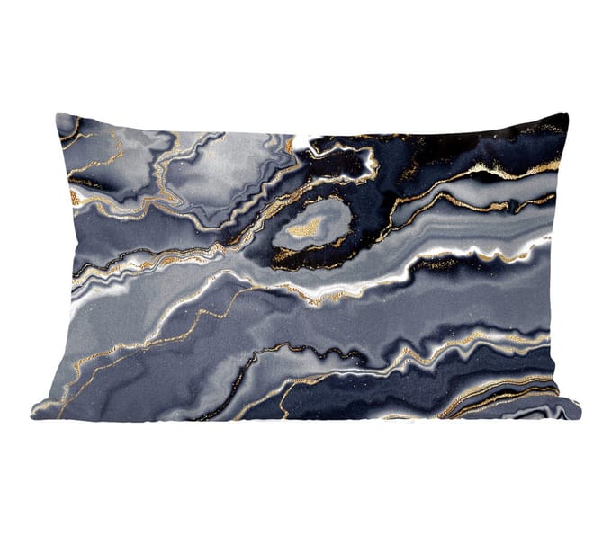 Sierkussens - Kussentjes Woonkamer - 50x30 cm - Glitter - Goud - Marmer - Agaat - Geode