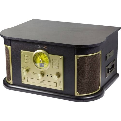 Technaxx TX-103 Draaitafel met riemaandrijving Zwart, Goud