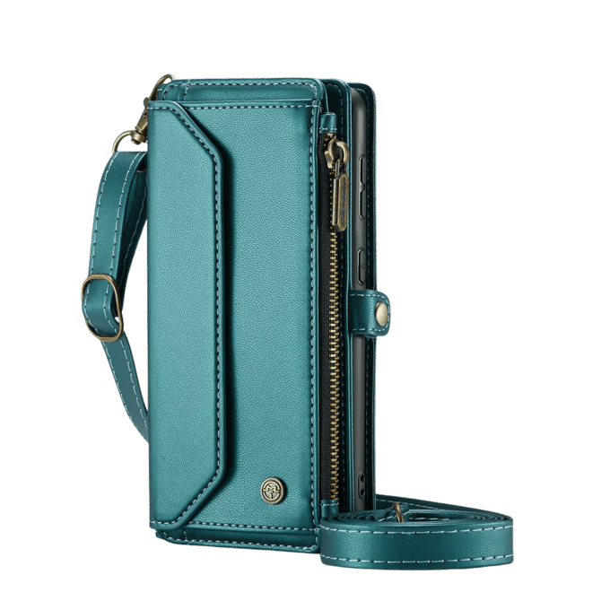 Caseme Samsung S24 FE Clutch Wallet met Koord  Groen