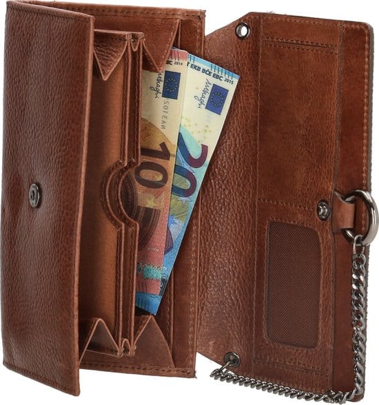 Hide & Stitches Mendoza Portemonnee - Bruin - 100% Leer