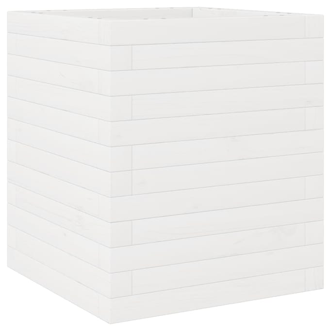 vidaXL - Plantenbak - 40x40x46 - cm - massief - grenenhout - wit