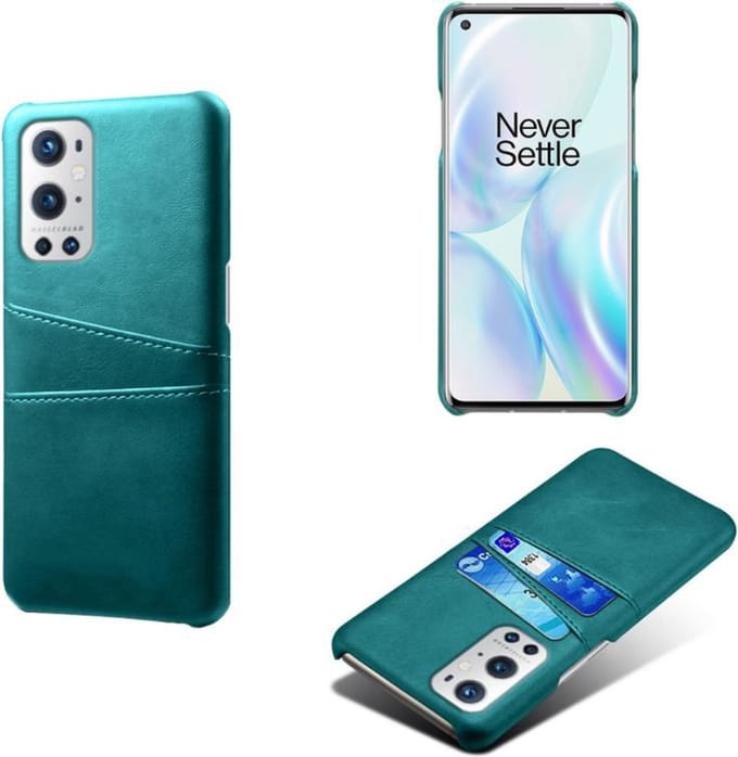 Back Cover met Opbergvakjes + PMMA Screenprotector voor OnePlus 9 Pro _ Groen