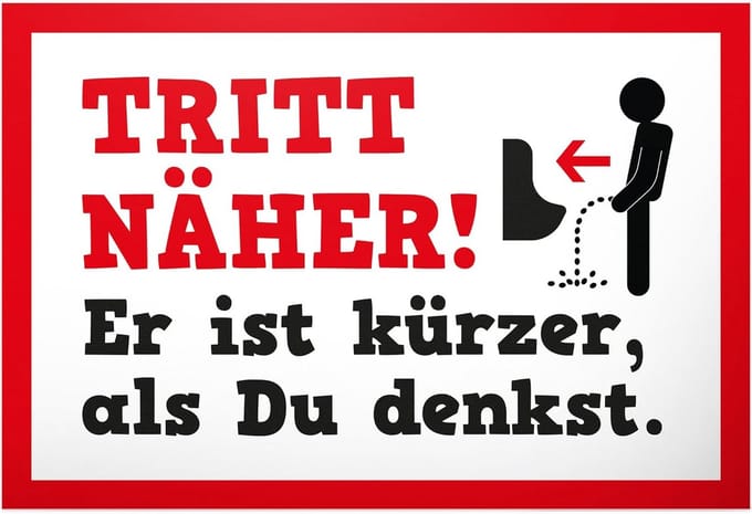 Kunststof Bord - WC Bord - Gasten Informeren - Grappige Tekst - 30 x 20 cm - Wit