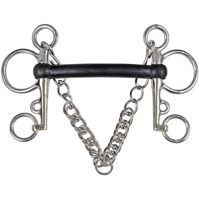 Rechte rubberen paardenbit HorseGuard RS