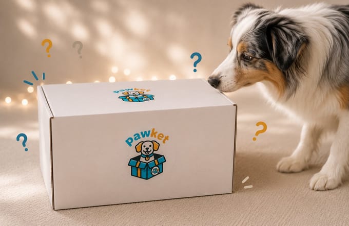 Pawket - Verrassingshondensnack box - honden kado - Gluten en lactosevrij - hondensnoepjes