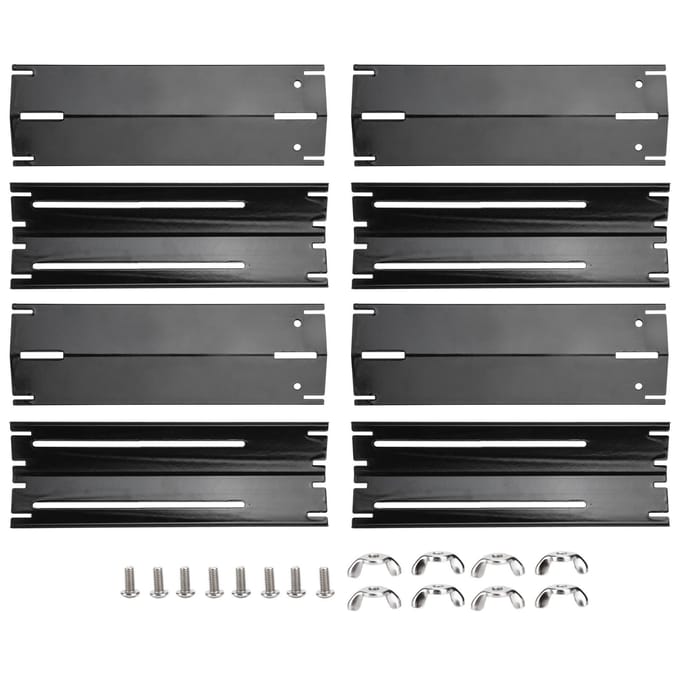 4 Set Verstelbare Roestvrijstalen Gasgrill Oven Hitteplaat Schild Branders Afdekking Hitte Tenten gray