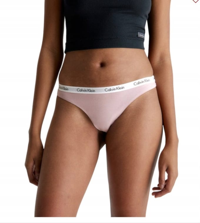 Calvin Klein TIA - Dames String - Roze - Logo - Maat S