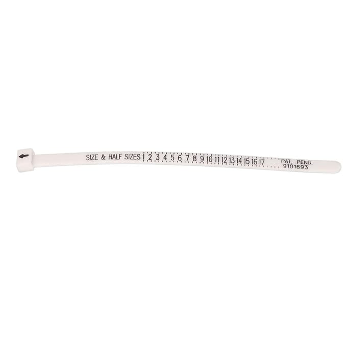 Bague Ruban à Mesurer Haute Précision Réutilisable 1‑17 Taille de Bague USA Outils de Mesure de Bijoux white