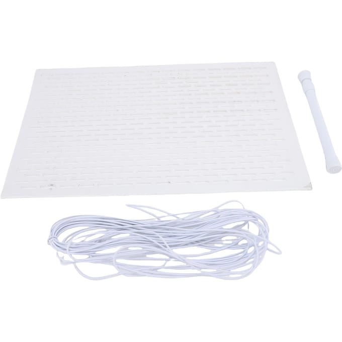 Skimmer Beschermingsset PP Zwembad Bladschepnet met 10m Touw Telescopische Stang Voorkom Verstopping Eenvoudige Montage white