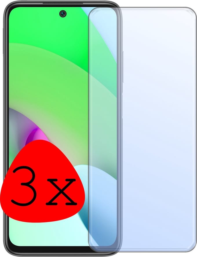 Screenprotector - 3 Stuks Geschikt voor Xiaomi Redmi 10 2022 - Extra Sterk - Beschermglas - Gehard Glas - Tempered Glass - Screen Protector