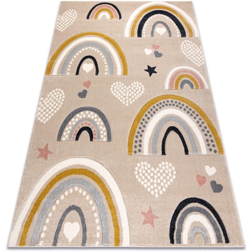 Kleden Rugsx KIDDO tapijt 6109 crème / wit, regenboog, 80x150 cm