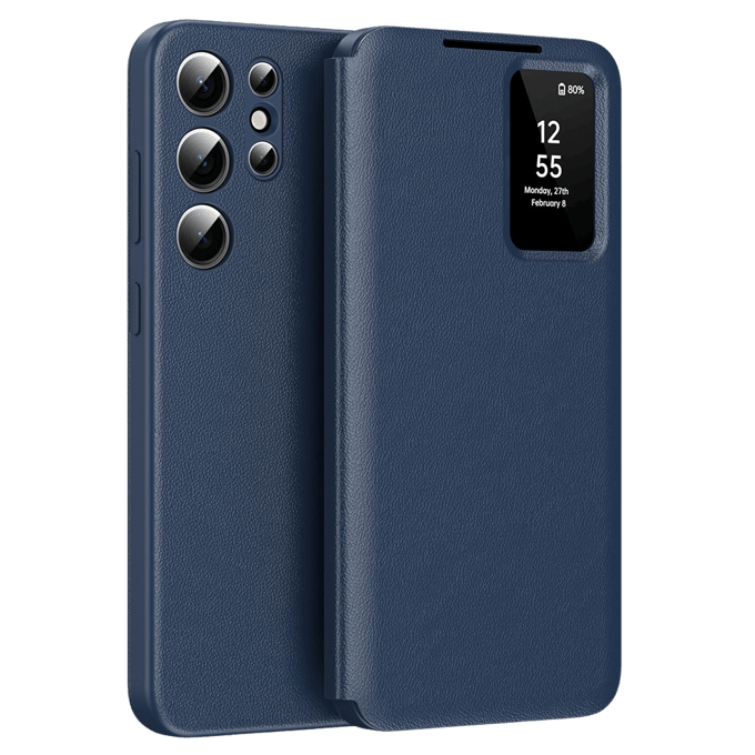 CaseBody Samsung Galaxy S24 Ultra Smart Cover Blauw