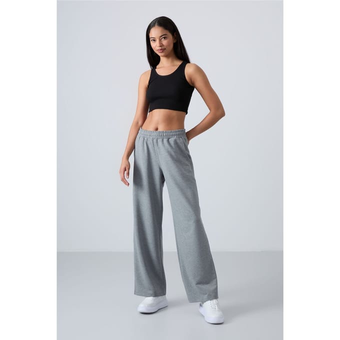 Brede-Leg Pull-On Sweatpants