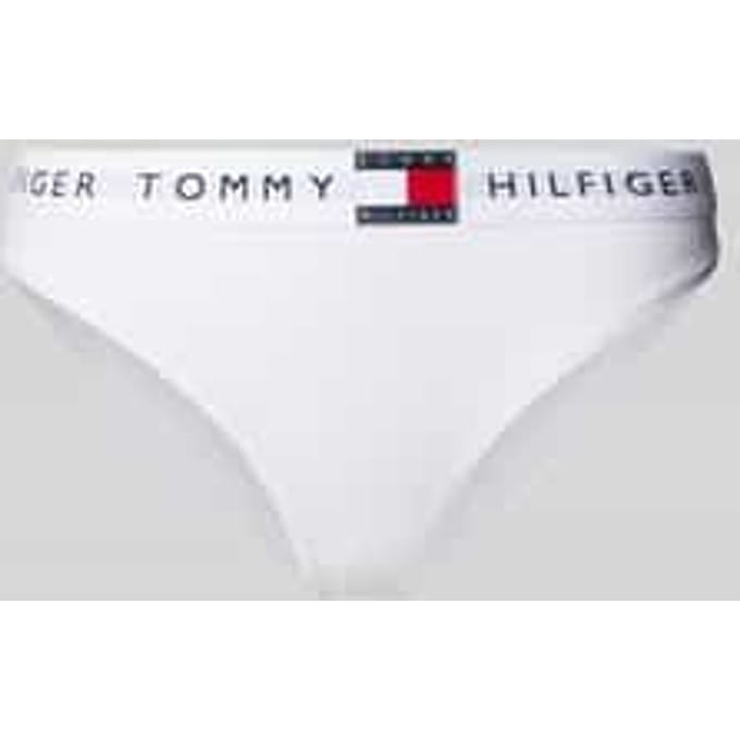 Bikinibroekje met elastische band met label, model 'TH Heritage'