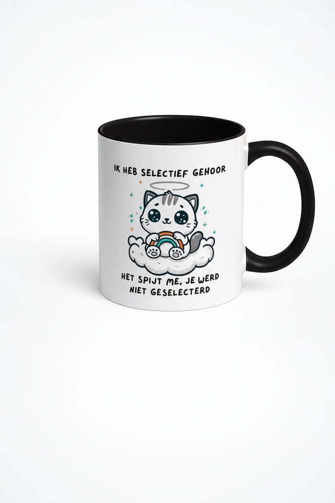 Ik Heb Selectief Gehoor Kat Mok - Cadeau voor Koffieliefhebbers