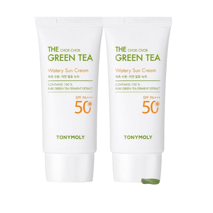 TONYMOLY The Chok Chok Groene Thee Vocht Zonnecrème Dubbele Set (50ml + 500ml)