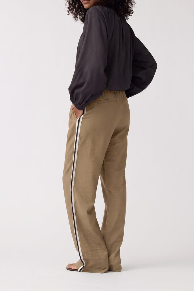 Alchemist Pants Lou Khaki Maat: 36 | Wijde Broeken Outlet | Dames | Bruin