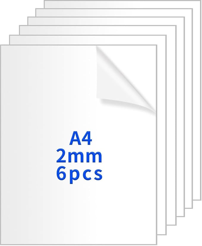 Fotopolymeer plaat - Transparant - A4 (29,7 x 21 cm) - 2 mm Acrylglas - Voor Creatieve Projecten en Presentaties