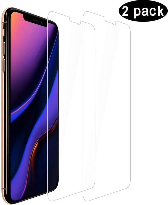 2x Screenprotector Tempered Glass Glazen Gehard Screen Protector 2.5D 9H (0.3mm) - Geschikt Voor: iPhone 11 Pro