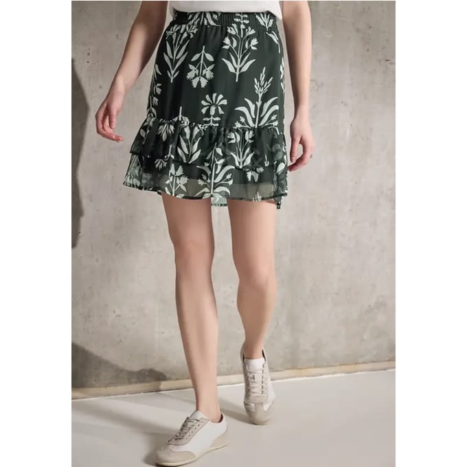 Chiffon rok met volants