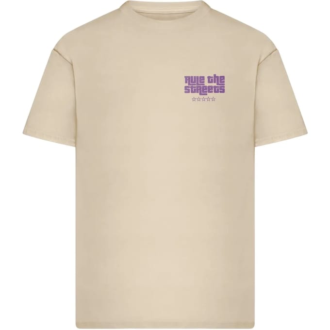 Mister Tee - Rule The Streets Oversize Heren Tshirt - S - Creme