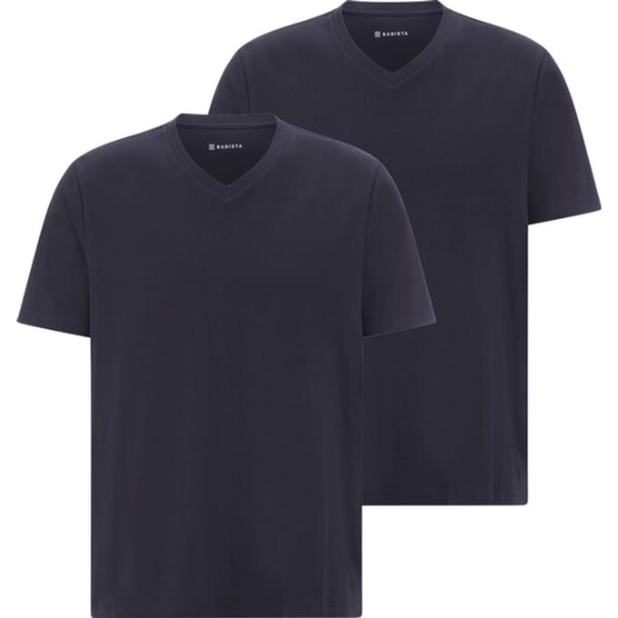 Babista herren T-Shirts, Set Van 2 - 52/54 - donkerblauw - Plus Size