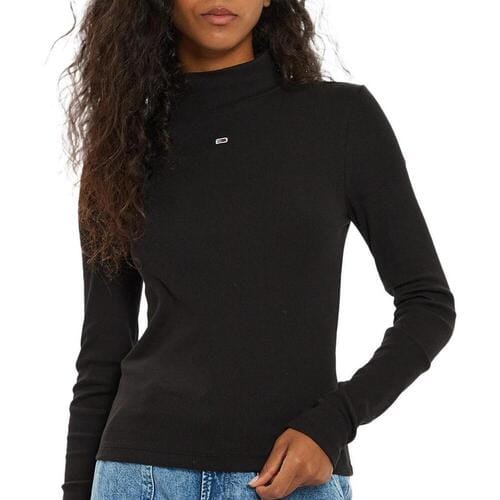 Slim fit shirt met lange mouwen met mockneck