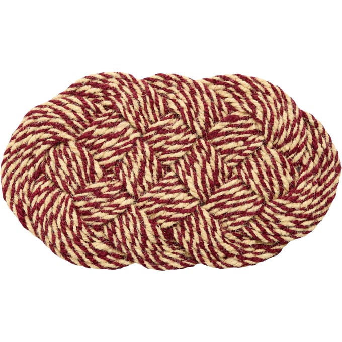 HAY Coco deurmat Swirl - HAYCocoBordeauxAndOffWhite